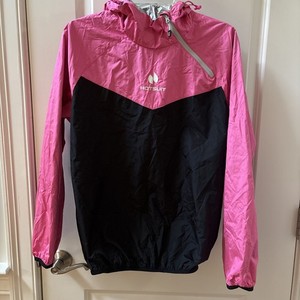 HOTSUIT Hooded Color-Block Sauna Jacket – Pink & Black – Women’s Size L