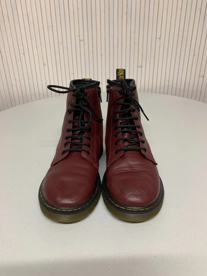 Bottines Dr Martens cuir bordeaux P.35 - Photo 2/4