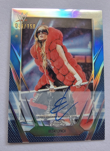 Topps 2026 Chrome WWE Becky Lynch BCA-BEL Autographs Blue Refractor /150