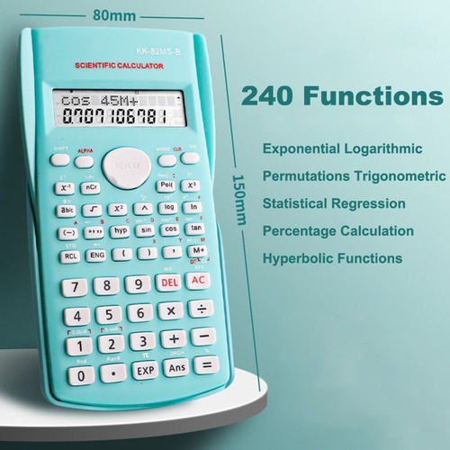 2-Line Function Calculator Standard Math Calculators for Student and Teacher - Afbeelding 12 van 12