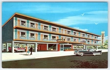 1950's CROWN MOTEL ULTRA-MODERN FIREPROOF HI-FI ATLANTIC CITY NJ POSTCARD