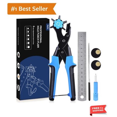 Professional Leather Hole Puncher, Full Set Punch Tool Kits for Belt, Watch B...