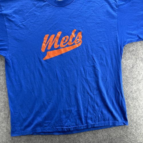 Vintage New York Mets Shirt Mens XL Blue MLB Baseball Hanes 50/50 Tee 90s - Picture 4 of 11