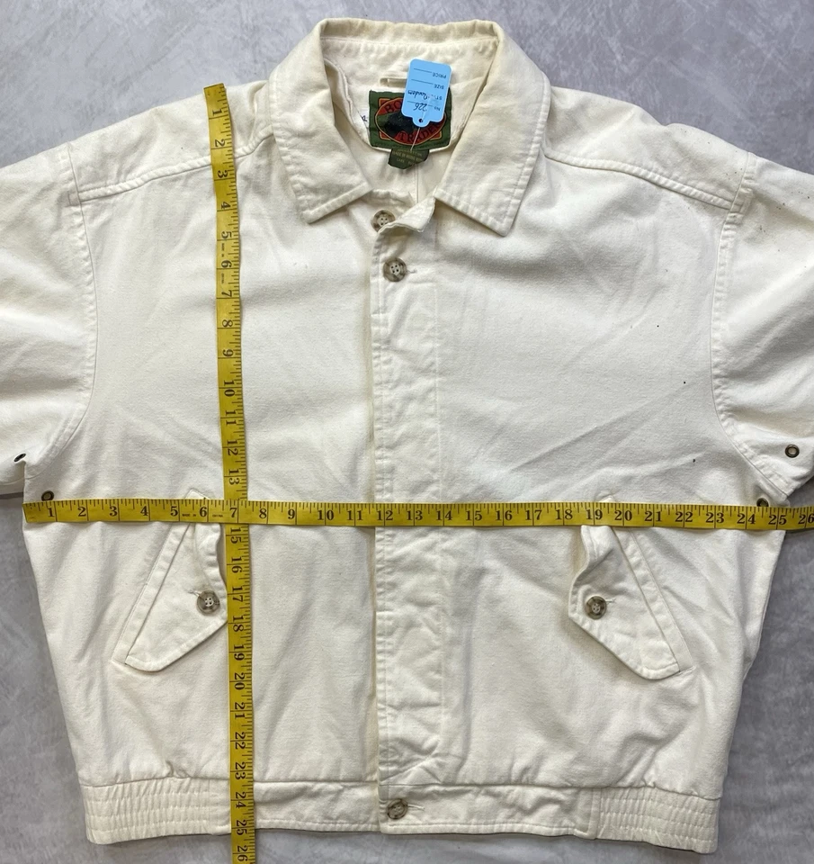 Vintage 90s Boston Traders Bomber Jacket Size XL White - Image 4 of 4