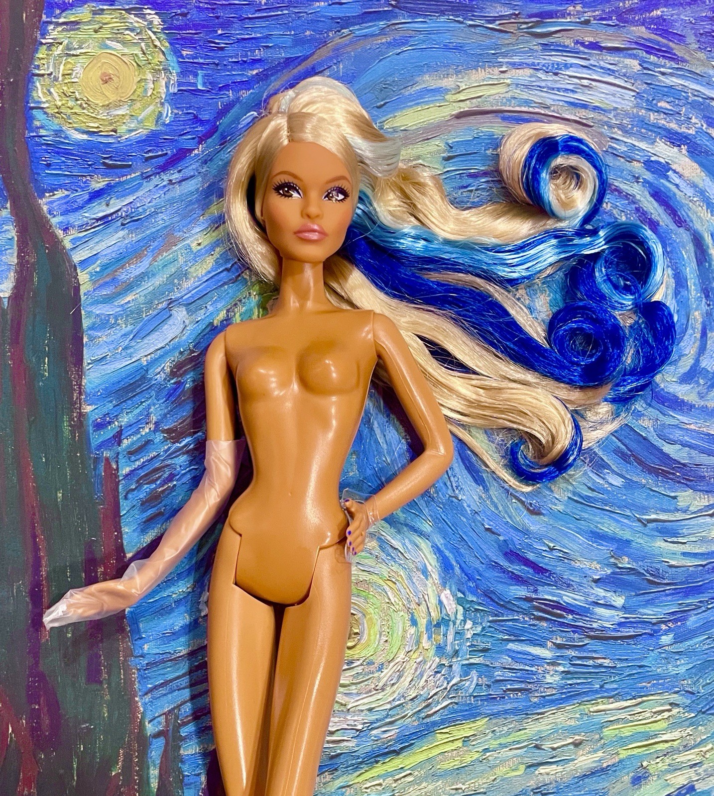 Brand New NUDE DOLL ONLY-Signature Barbie MoMA Vincent Van G
