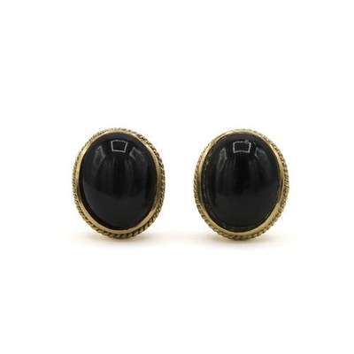 Ohrstecker Ohrringe mit Onyx Oniz in 750 18kt Gold stecker 