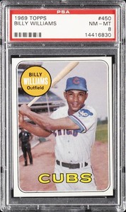 1969 TOPPS #450 BILLY WILLIAMS PSA 8