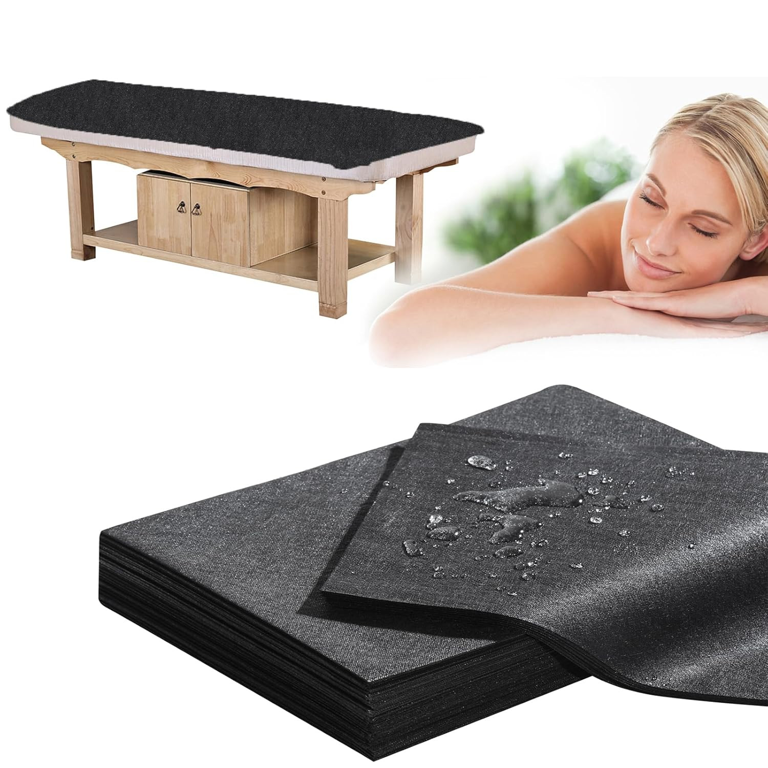 Disposable Bed Sheets for Massage Table 50 Pcs 31" X 71" Wat
