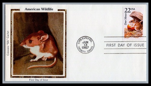 US FDC # 2324 22c Wildlife, Deer Mouse Colorano 1987, 9p7497 - Picture 1 of 1
