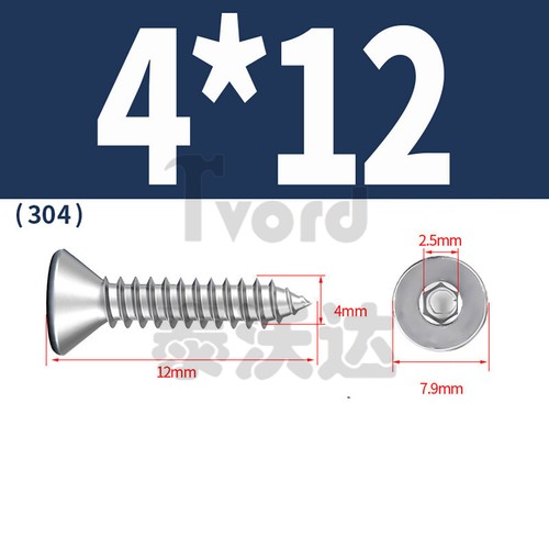 Professional Wood Screw M2-M6 Countersunk Woodscrew Screws A2 Stainless Steel - Picture 33 of 67