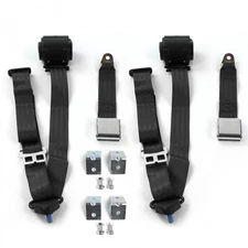 Chevy Truck 1973 - 1987  Airplane 3pt BK Seat Kit w/Brackets-2 Belts 