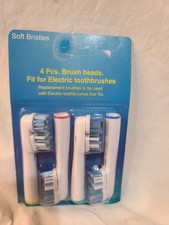 Replacement Brush Heads Compatible with Oral B- Double Clean Design 4 Pcs