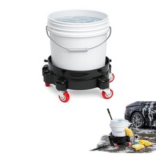 11.5" Rolling Bucket Dolly for 5 Gallon Bucket, Heavy-Duty Normal, Black