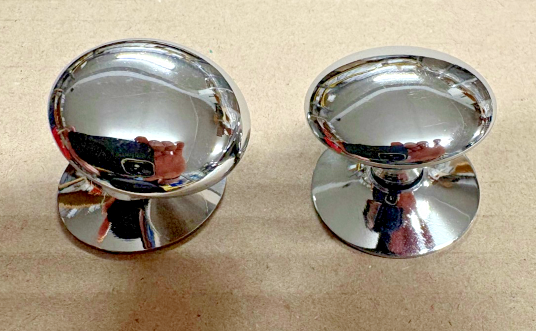 GEORGE BOYD CUPBOARD KNOB 32MM CHROME  (PAIR) X 5 PAIRS