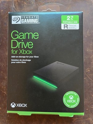 Seagate Gaming Game Drive for Xbox 2TB External HDD USB 3.0/3.1 Black/Green