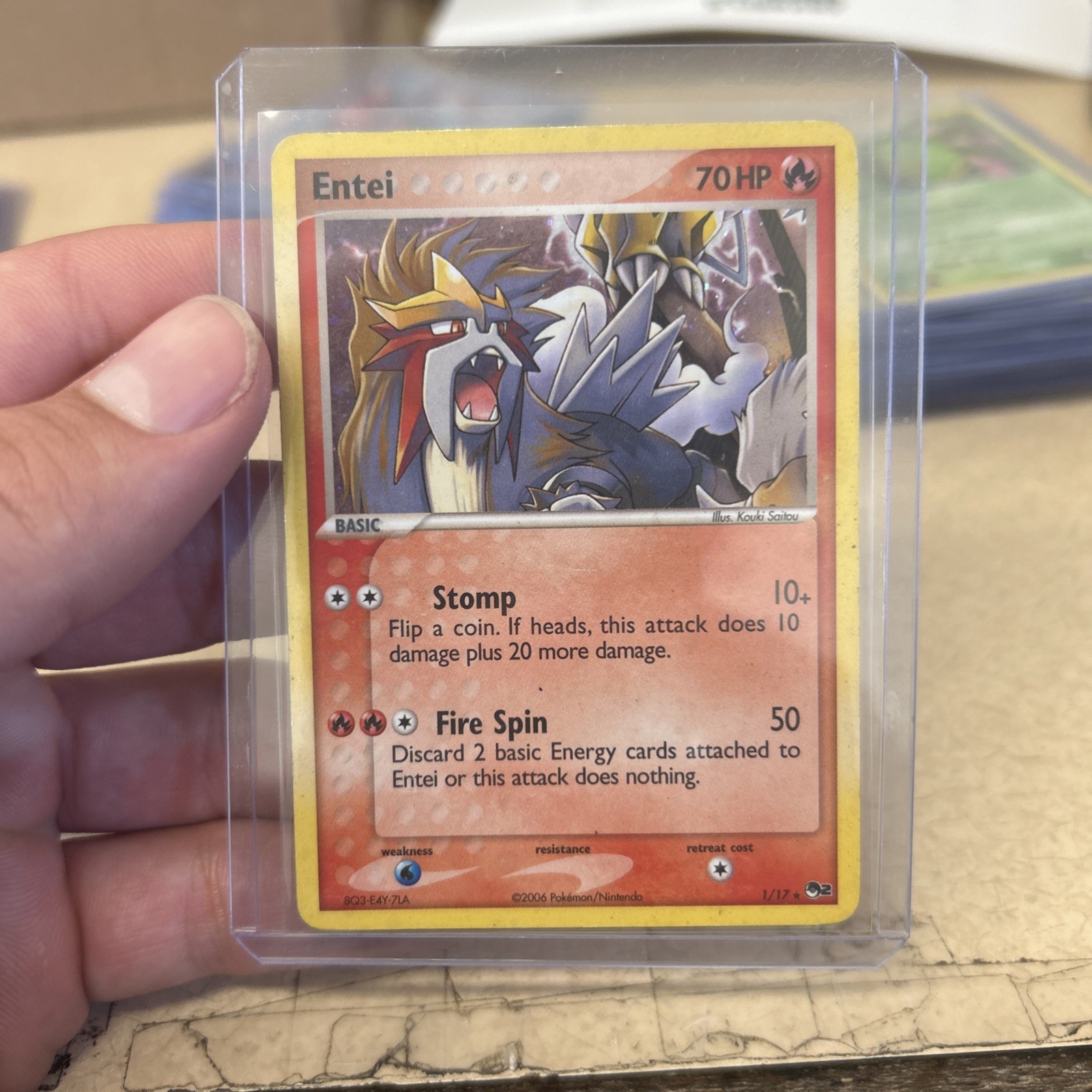 Pokémon Entei 70 HP POP Series 2 1/17 Black Star Promo Holo 2006 English