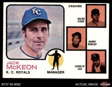 1973 Topps #593 Jack McKeon Royals Leaders MANAGER COACH 4 - VG/EX