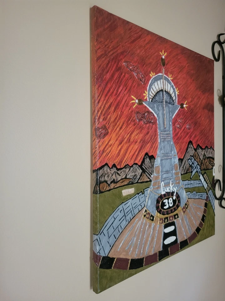 Pintura One Of A KIND 20x24 polegadas pintada à mão Fallout New Vegas - Imagem 3 de 4