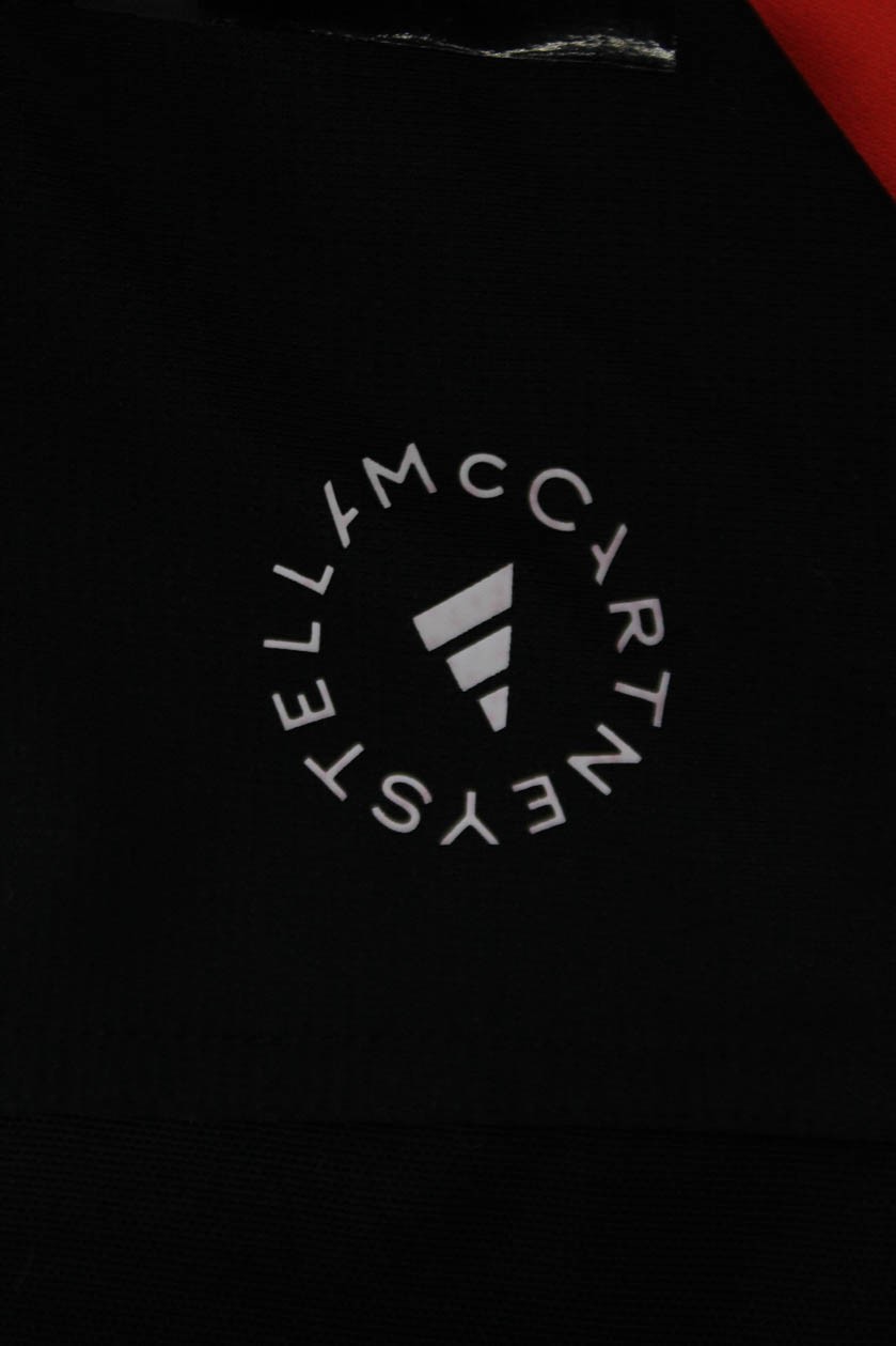 Stella McCartney Womens Short Sleeve Wide Hem Mesh Panel Top Black Size L