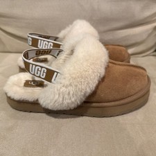UGG FUNKETTE SLINGBACK SLIPPER 'CHESTNUT' kids . 1130395K. Size 6.