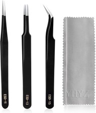 Precision Tweezers Set Stainless Steel for Craft