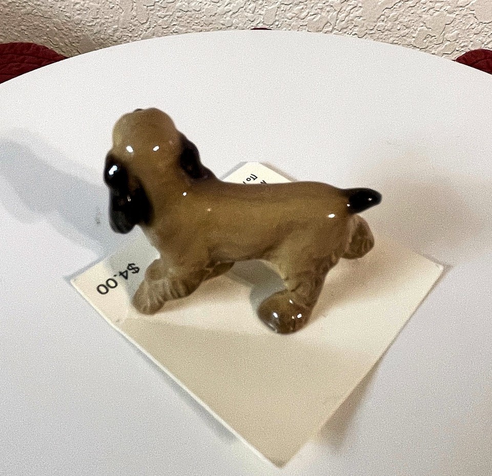 Vintage 1995 Buff Cocker Spaniel Ceramic Mini Figurine - HAGEN-RENAKER ...