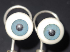 Gray 16mm Blown Glass Eyes with 9mm iris for Porcelain Reborn Dolls Eyeballs
