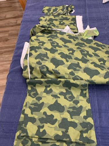Large Pieces Of Camo Flannel Fabric
