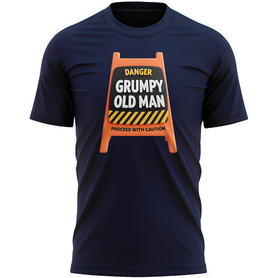 Lustiges T-Shirt mürrischer alter Mann Gefahr mürrischer alter Mann Vorsicht vorgehen Geschenk