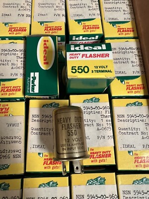 #ad 2X NEW HEAVY DUTY 550 180 12V 3 Prong Turn Signal Flasher Blinker Thermal Parker $9.79