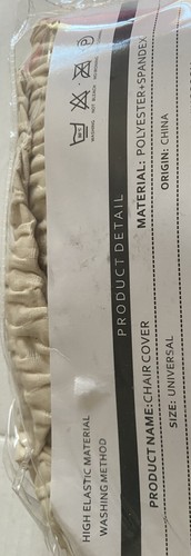 Universal Chair Seat Cover Cream Wedding Party Set of Four Stretchy - Picture 11 of 12