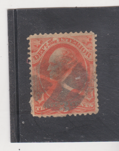 US Scott # O98 Used 3c Interior Department Official w/ Wedges Fancy Cancel - 第 1/1 張圖片
