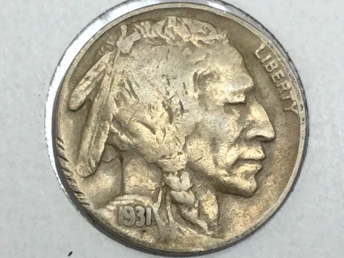 1931-S Buffalo Nickel in very fine