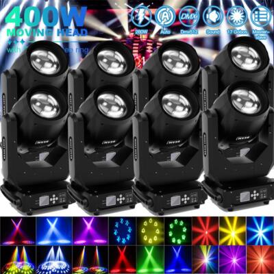 8X 400W 10R Beam 17Gobo Prisma Moving Head LED DMX Bühnenlicht /Flightcase Disco