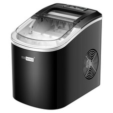 Electric Ice Cube Maker Machine w/ 10 Ice Bag, Self Cleaning Function 27lbs/Day