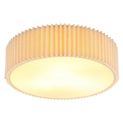 GLOBO PAGE Deckenlampe Deckenleuchte 3-flammig Beige Stoff Metall Ø 43 cm