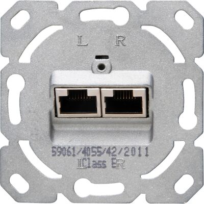 Kopp Netzwerkdose CAT6 Unterputz UAE-Dose LAN Anschlussdose Netzwerk Aluminium