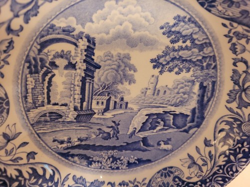 Spode Italian Blue Cereal Bowl + Spode Trinket Dish - Picture 3 of 8