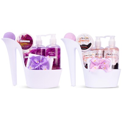 Draizee 16 Pcs Jasmine, Lavender  Scented Set of 2 Spa Gift Basket for Women