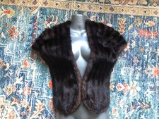 W29vintage real mink Stoat fur  Cape stole
