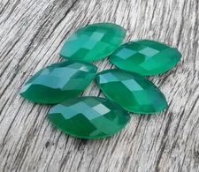 100% Natural Green Onyx Marquise Shape Faceted Cut Wholesale Gemstones