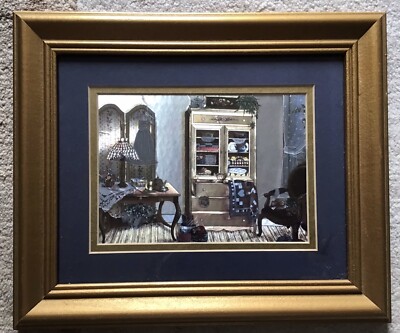 3D Style Vintage Framed Art Print, Internal Scene
