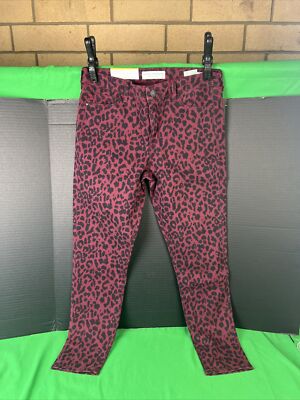 Social Standard Mid Rise Ankle Skinny Pant Size 8 Cheetah
