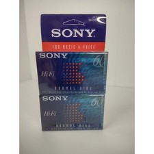 NEW 2 PACK - Sony Hi Fi Type I Normal Bias Blank Cassette Tape 60 Minutes