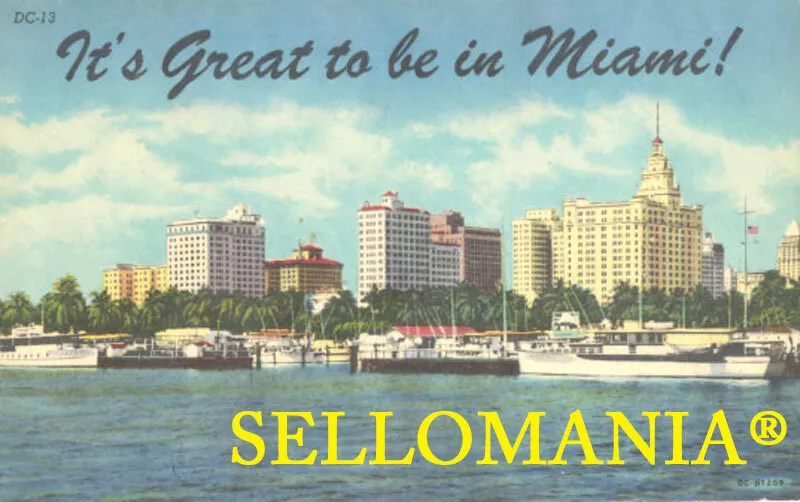 Postcard - It's Great to be in Miami! - Miami, Florida