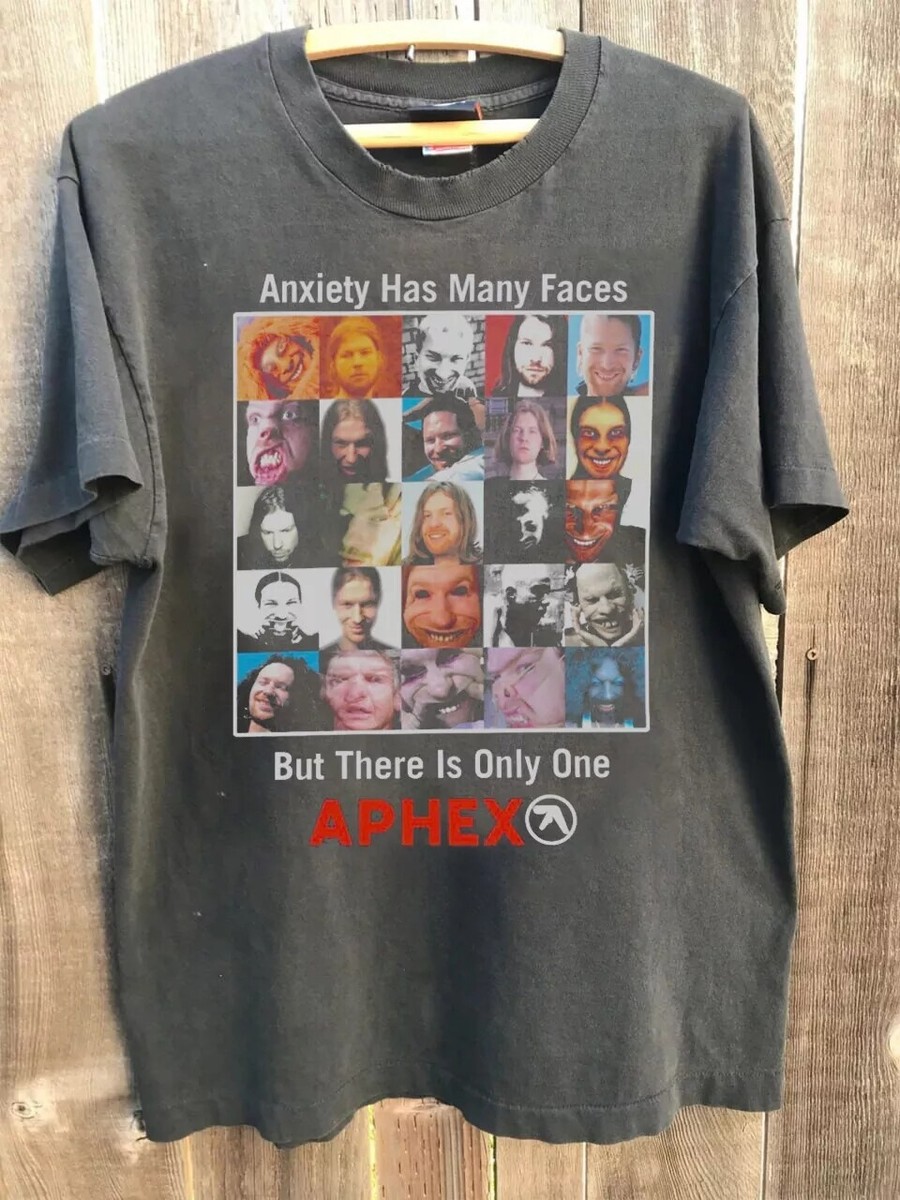 Aphex Twin Parody Anxiety Has Many Faces Charcoal Unisex Tshirt