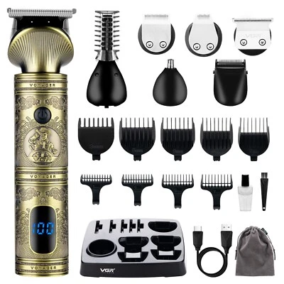 VGR Beard Hair Trimmer Men All in One Grooming Cordless Clippers Shaver Razor