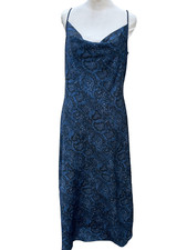 All Saints Hadley Satin Slip dress snake skin  6
