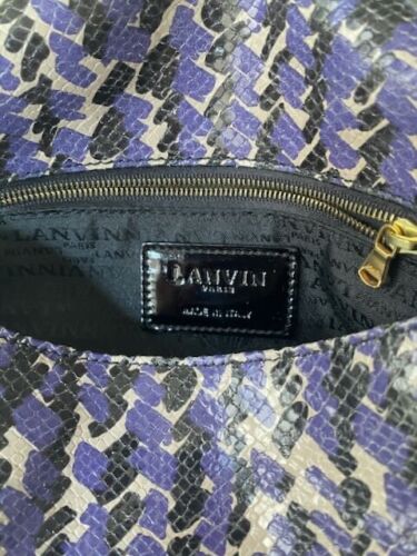 LANVIN HAPPY SHOULDER BAG BEIGE/BLACK - 2 WAYS! RARE - Picture 12 of 16