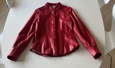 Rizal France Red Genuine Leather Shirt Snap Buttons Closure F36/2